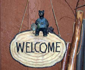 bear welcome sign bear welcome sign